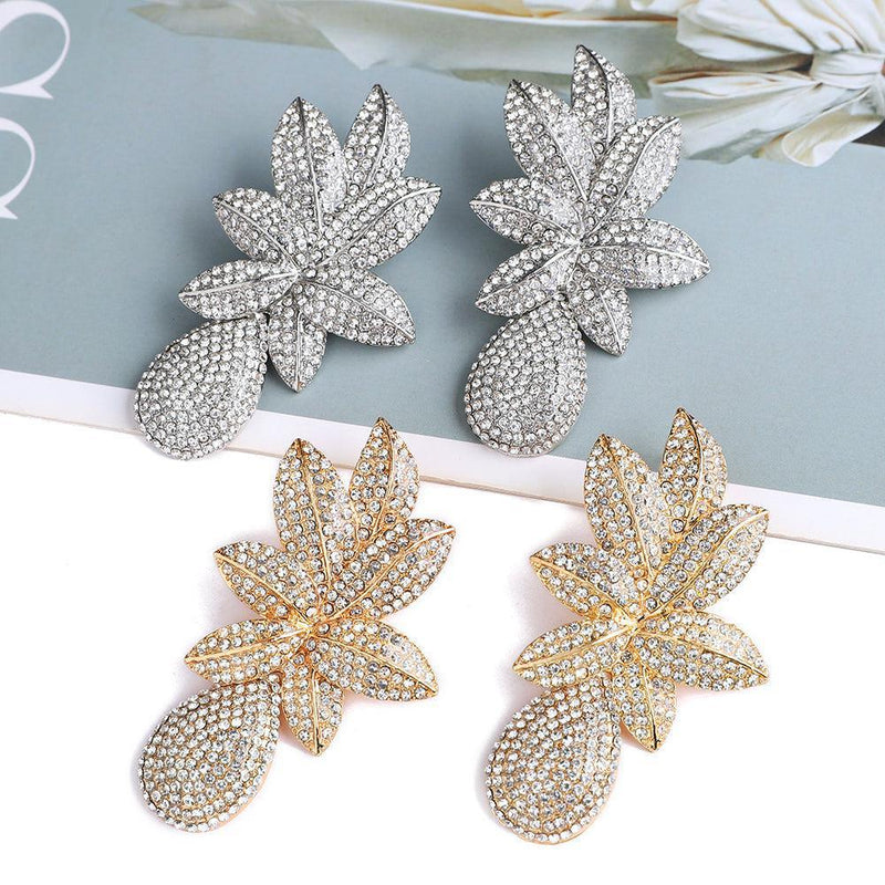 Deluxe Luxury Crystal Pave Formal Statement Earrings - Lucid Fantasy 