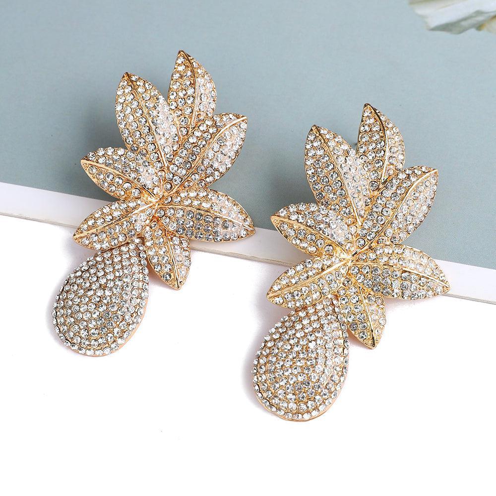 Deluxe Luxury Crystal Pave Formal Statement Earrings - Lucid Fantasy 