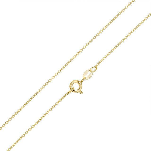 Elegant 45cm Sterling Silver Necklace Chain - Luxurious Gold Plated - Fine Jewelry for Every Occasion - Lucid Fantasy 