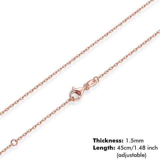 Elegant 45cm Sterling Silver Necklace Chain - Luxurious Gold Plated - Fine Jewelry for Every Occasion - Lucid Fantasy 