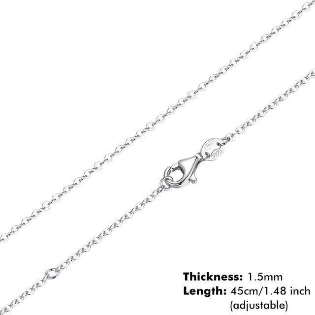 Elegant 45cm Sterling Silver Necklace Chain - Luxurious Gold Plated - Fine Jewelry for Every Occasion - Lucid Fantasy 