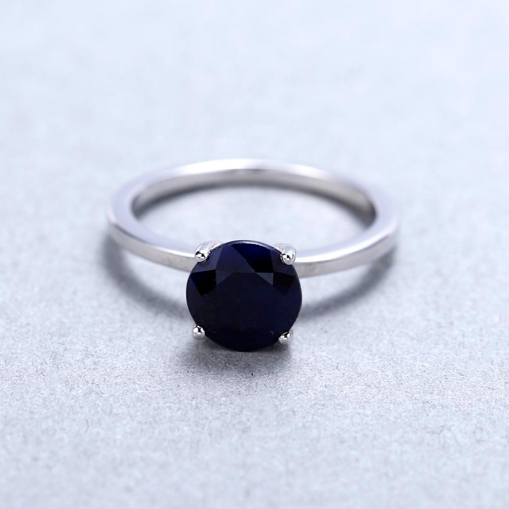 Elegant 925 Sterling Silver Blue Sapphire Solitaire Ring - Lucid Fantasy 