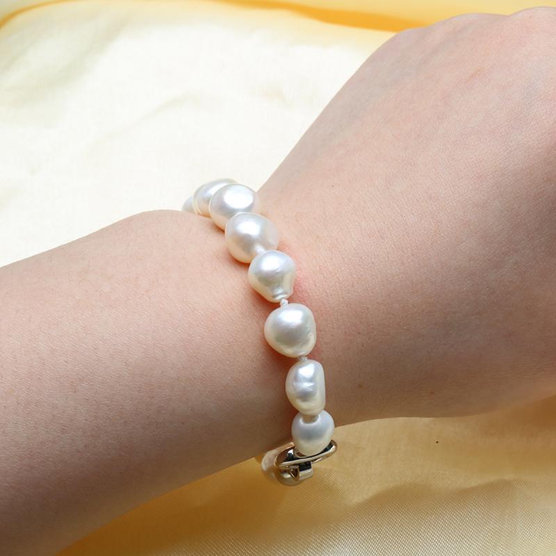 Elegant Baroque Pearl Charm Bracelet - Lucid Fantasy 