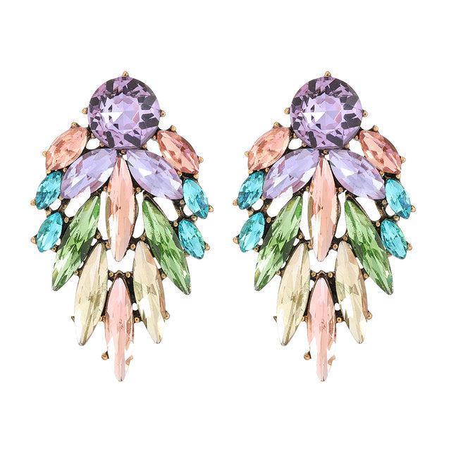 Elegant Cascading Marquise Maxi Stud Earrings - Lucid Fantasy 