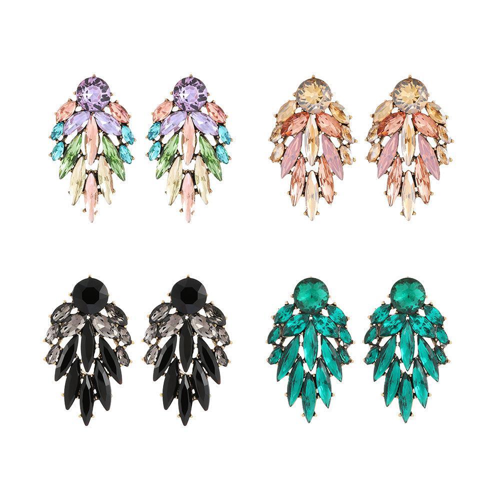 Elegant Cascading Marquise Maxi Stud Earrings - Lucid Fantasy 