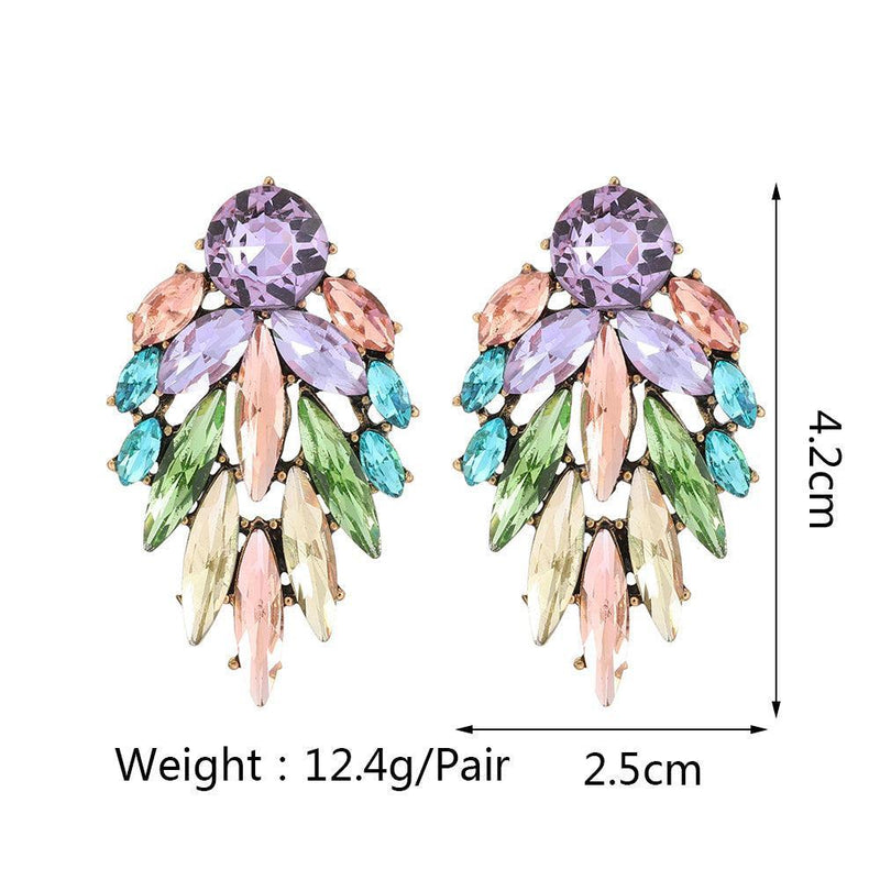 Elegant Cascading Marquise Maxi Stud Earrings - Lucid Fantasy 