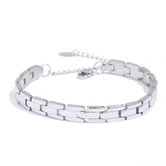 Elegant Glossy Metallic Chain Link Bracelet for Stylish Occasions - Lucid Fantasy 