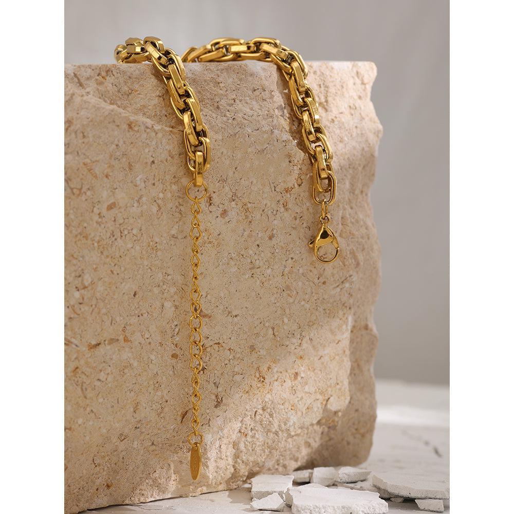 Elegant Gold Plated Chunky Chain Link Bracelet - Lucid Fantasy 