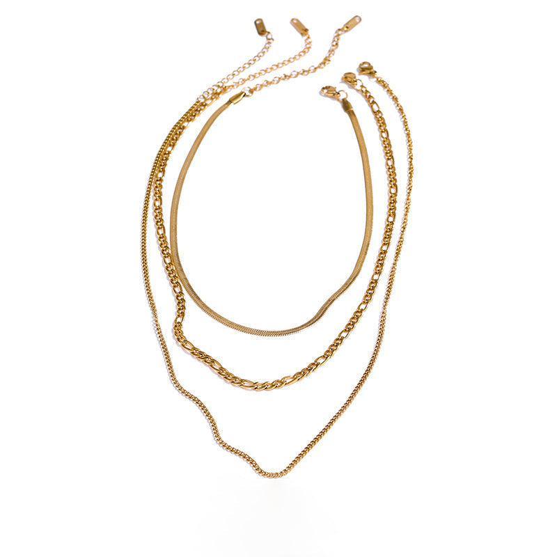 Elegant Golden Triple Layered Choker Necklace - Lucid Fantasy 