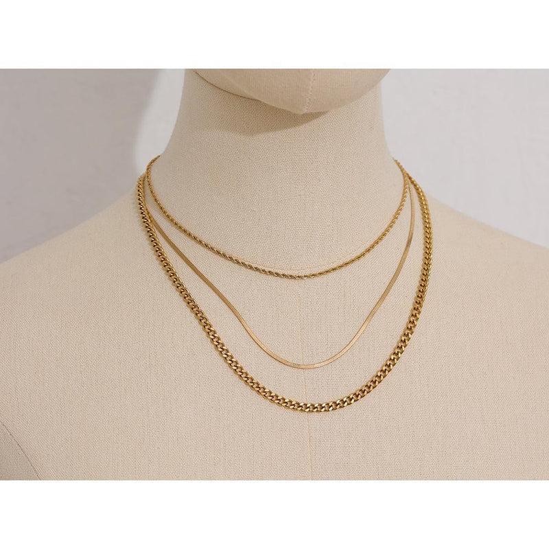 Elegant Golden Triple Layered Choker Necklace - Lucid Fantasy 