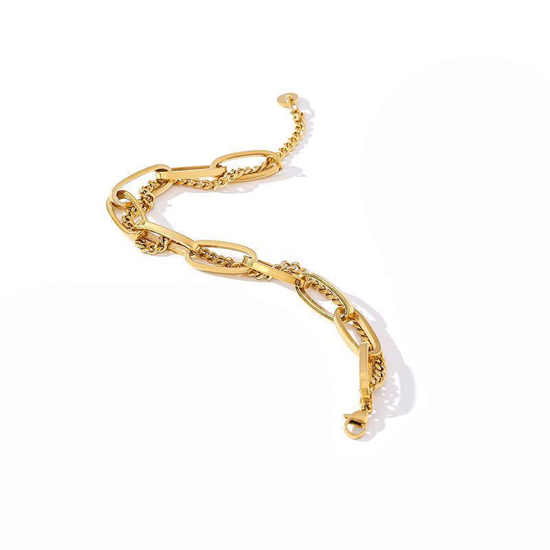 Elegant Interlaced Gold Chain Bracelet - Lucid Fantasy 