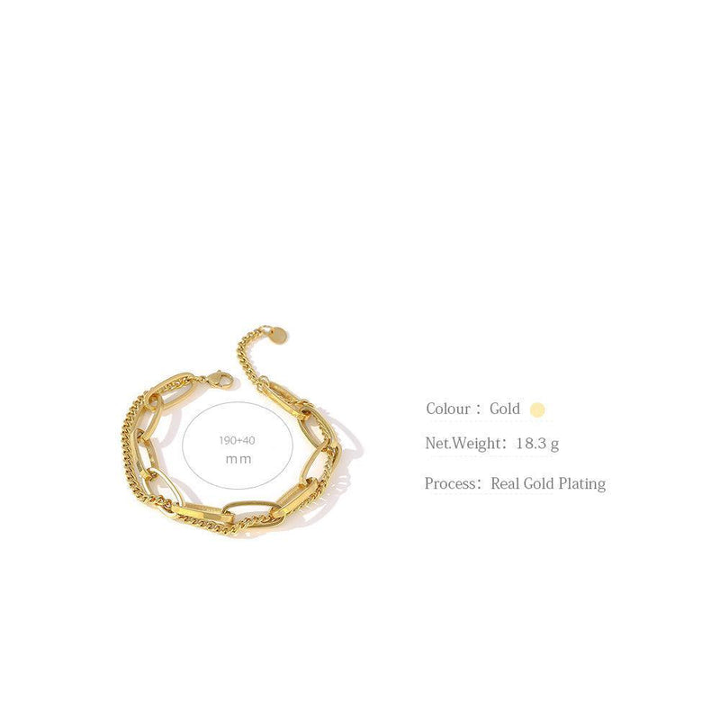 Elegant Interlaced Gold Chain Bracelet - Lucid Fantasy 