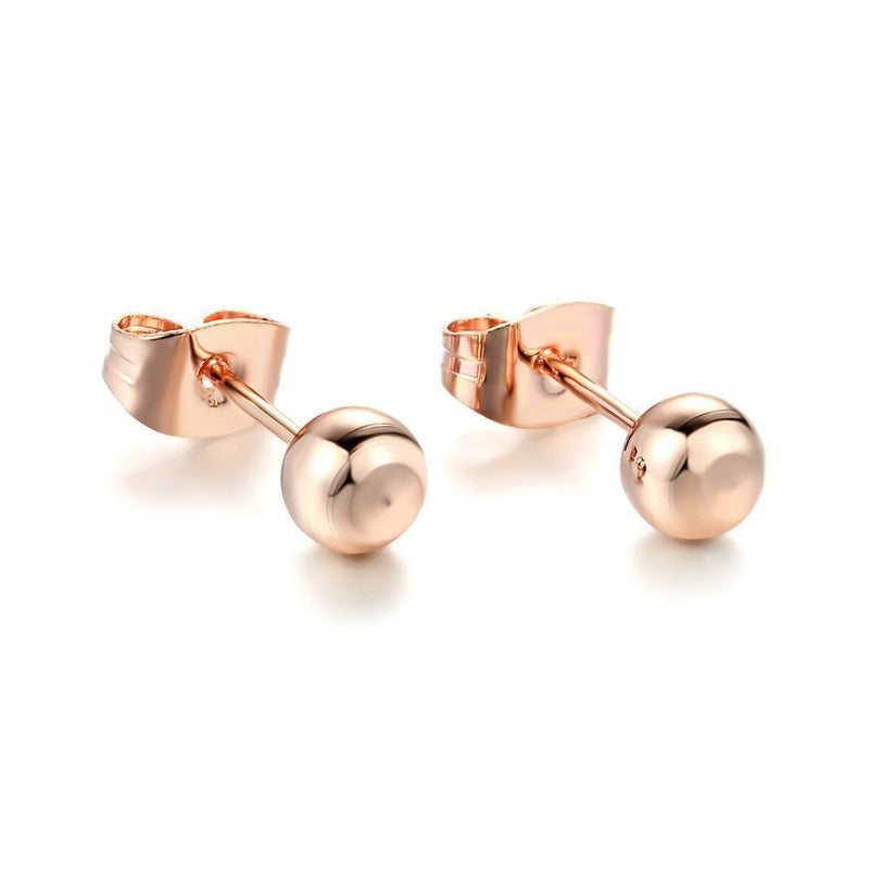 Elegant Metallic Bead Stud Earrings - Lucid Fantasy 