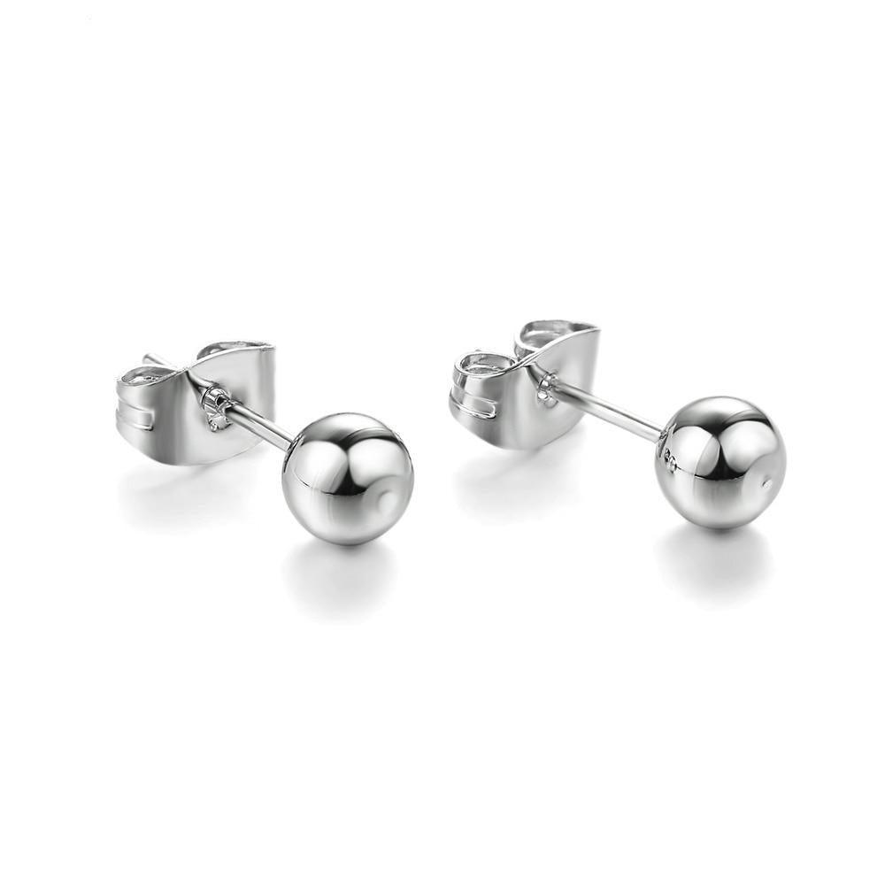 Elegant Metallic Bead Stud Earrings - Lucid Fantasy 