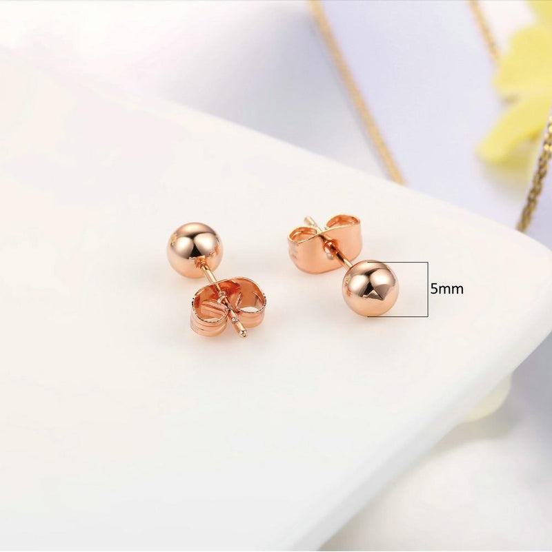 Elegant Metallic Bead Stud Earrings - Lucid Fantasy 