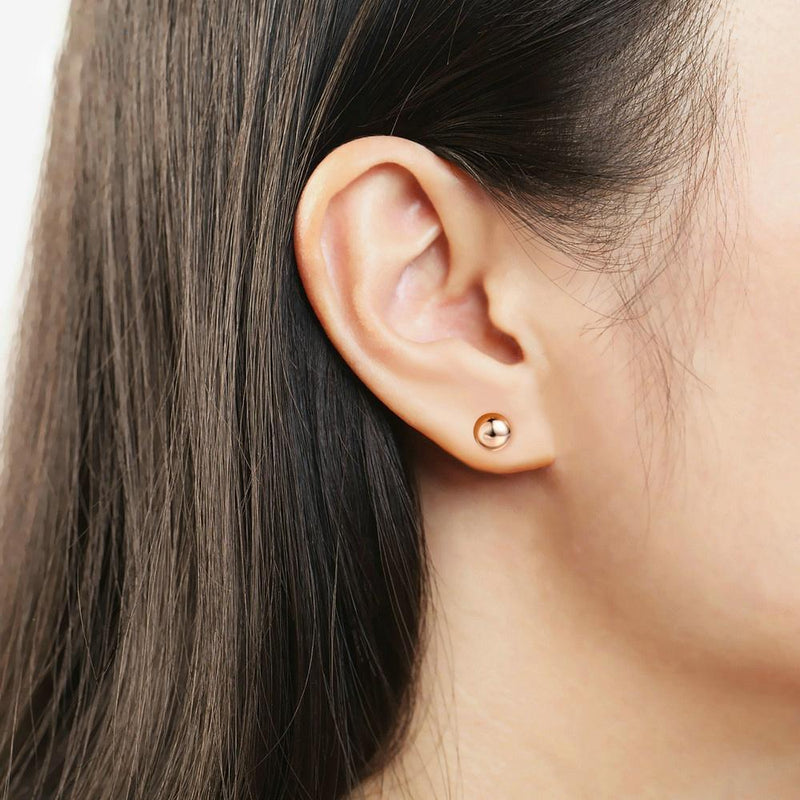 Elegant Metallic Bead Stud Earrings - Lucid Fantasy 