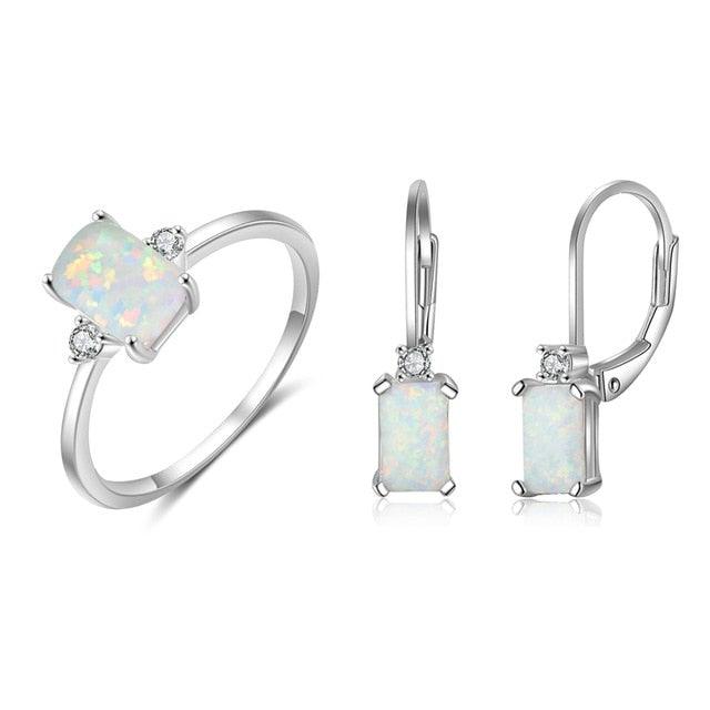 Elegant Sterling Silver Opal Jewelry Collection - Lucid Fantasy 