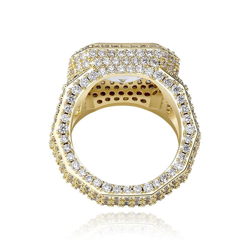 Exquisite Retro-Inspired CZ Halo Statement Ring - Lucid Fantasy 