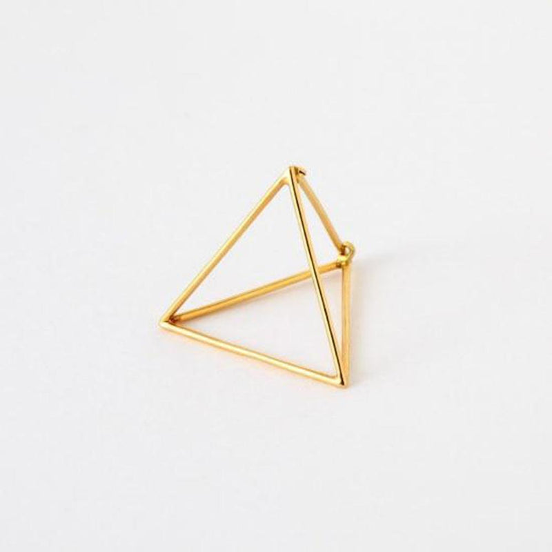 Geometric Metallic Pyramid Drop Earrings - Lucid Fantasy 