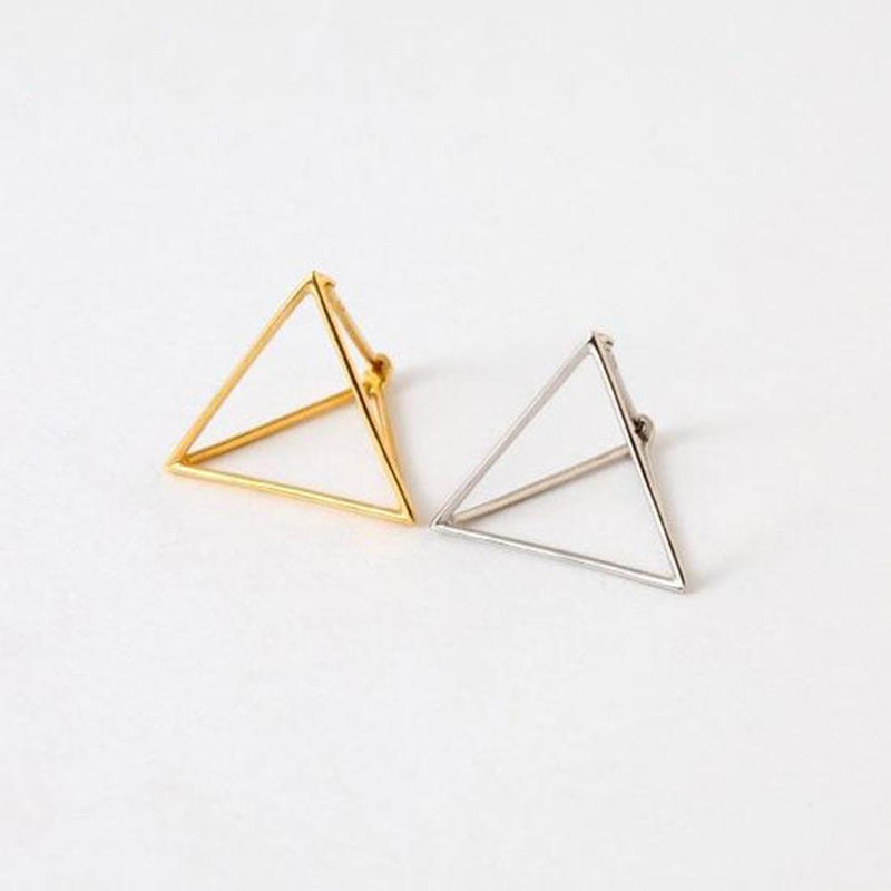 Geometric Metallic Pyramid Drop Earrings - Lucid Fantasy 