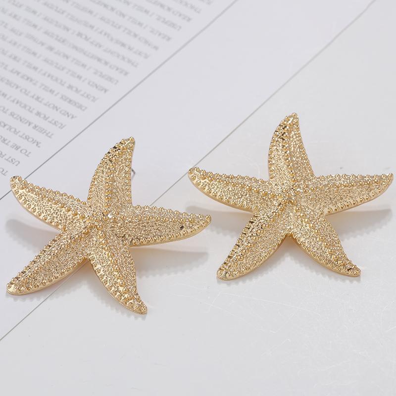 Glamorous Gold Starfish Drop Earrings - Lucid Fantasy 