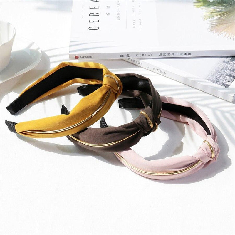 Gold Accent Retro Knot Headband - Lucid Fantasy 