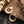 Hammered Bronze Hoop Drop Earrings