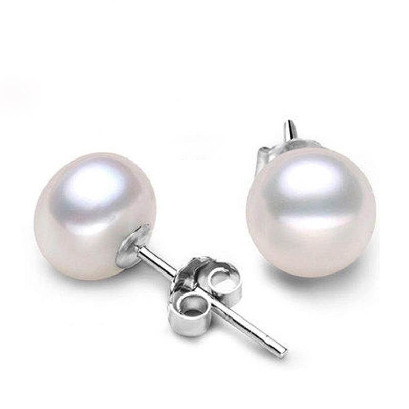 Irregular Freshwater Pearl Sterling Silver Stud Earrings - Lucid Fantasy 