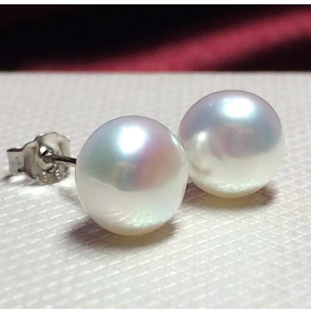 Irregular Freshwater Pearl Sterling Silver Stud Earrings - Lucid Fantasy 