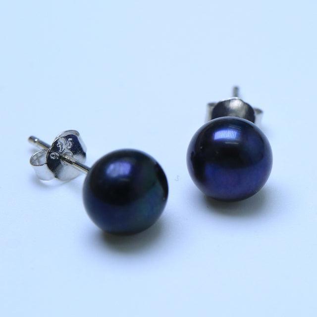 Irregular Freshwater Pearl Sterling Silver Stud Earrings - Lucid Fantasy 