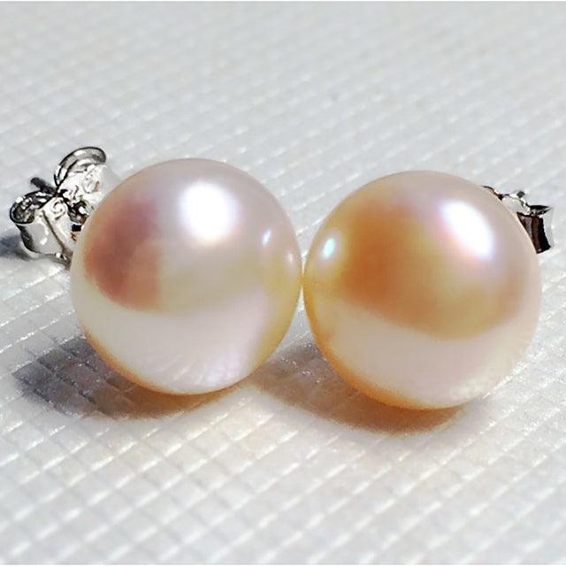 Irregular Freshwater Pearl Sterling Silver Stud Earrings - Lucid Fantasy 