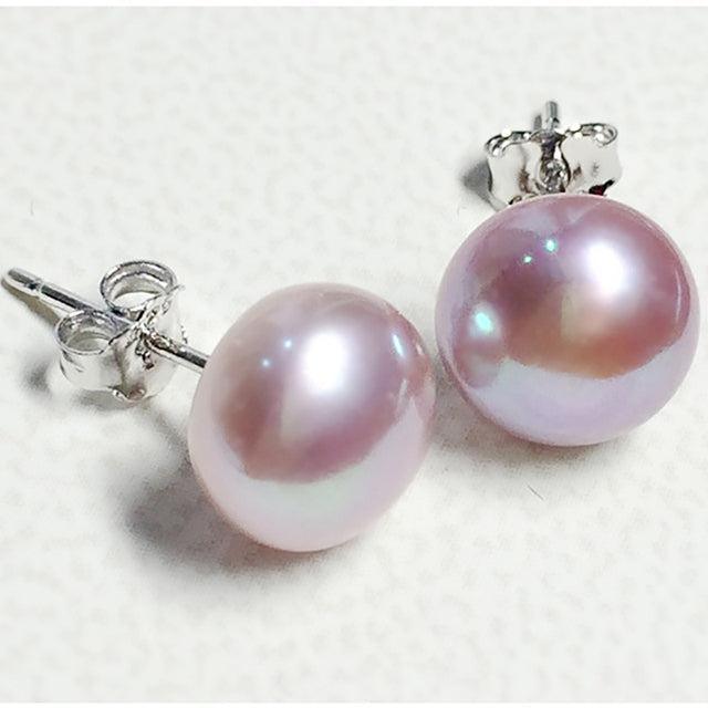 Irregular Freshwater Pearl Sterling Silver Stud Earrings - Lucid Fantasy 