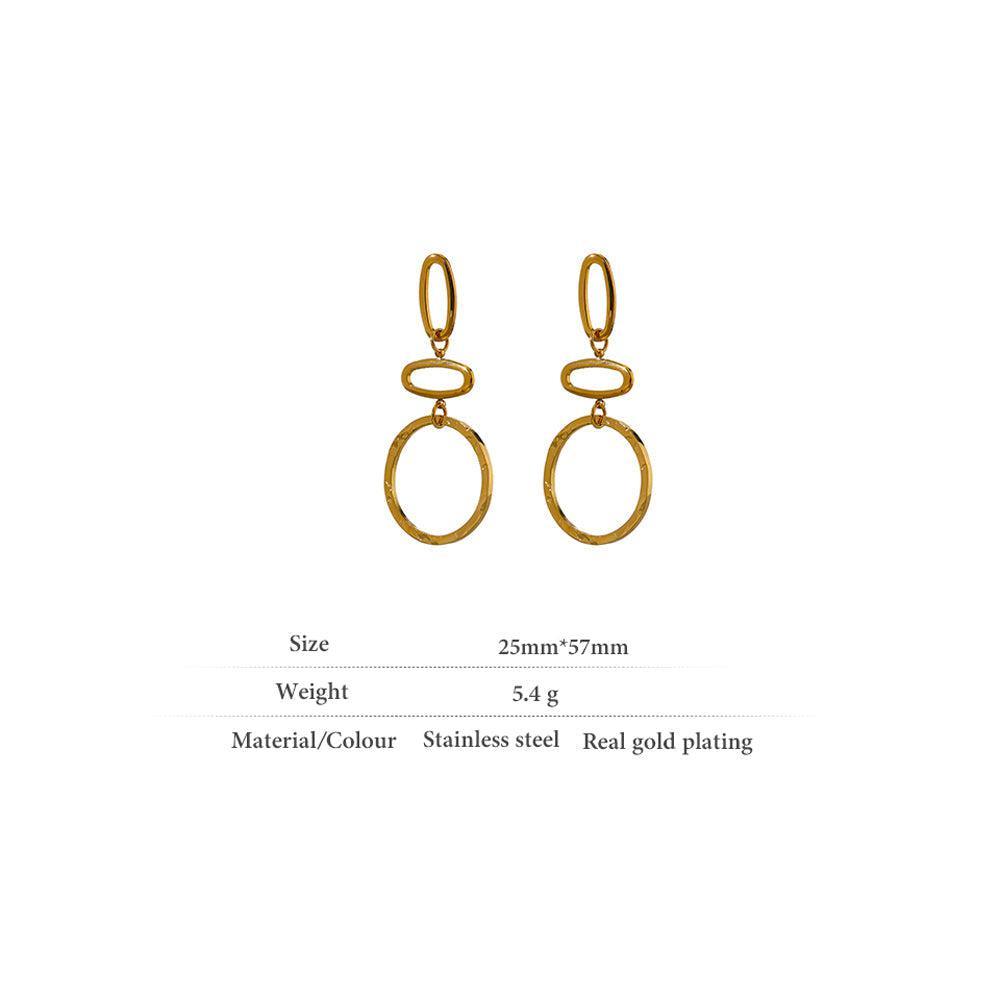 Luxe Golden Bohemian Minimalist Hoop Drop Earrings - Lucid Fantasy 