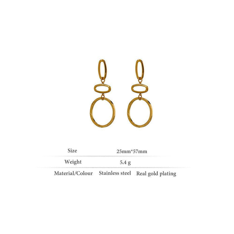 Luxe Golden Bohemian Minimalist Hoop Drop Earrings - Lucid Fantasy 