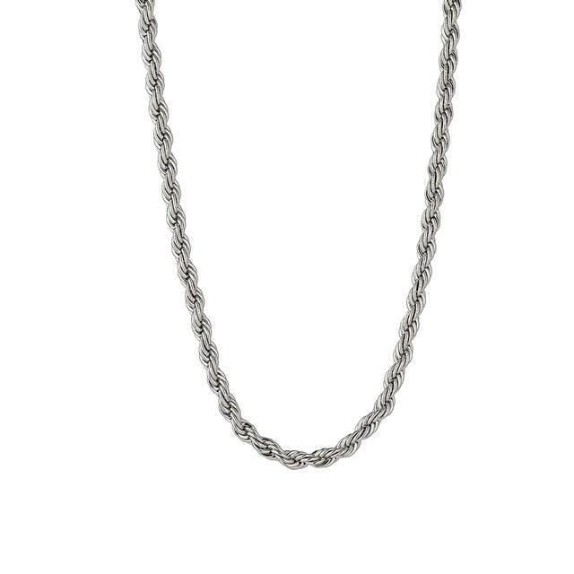 Luxurious Braided Stainless Steel Necklace with Gold Highlights - Lucid Fantasy 