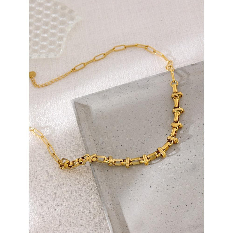 Luxurious Gold-Plated Chain Link Necklace - Lucid Fantasy 