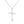 Metallic Beaded CZ Cross Pendant Necklace