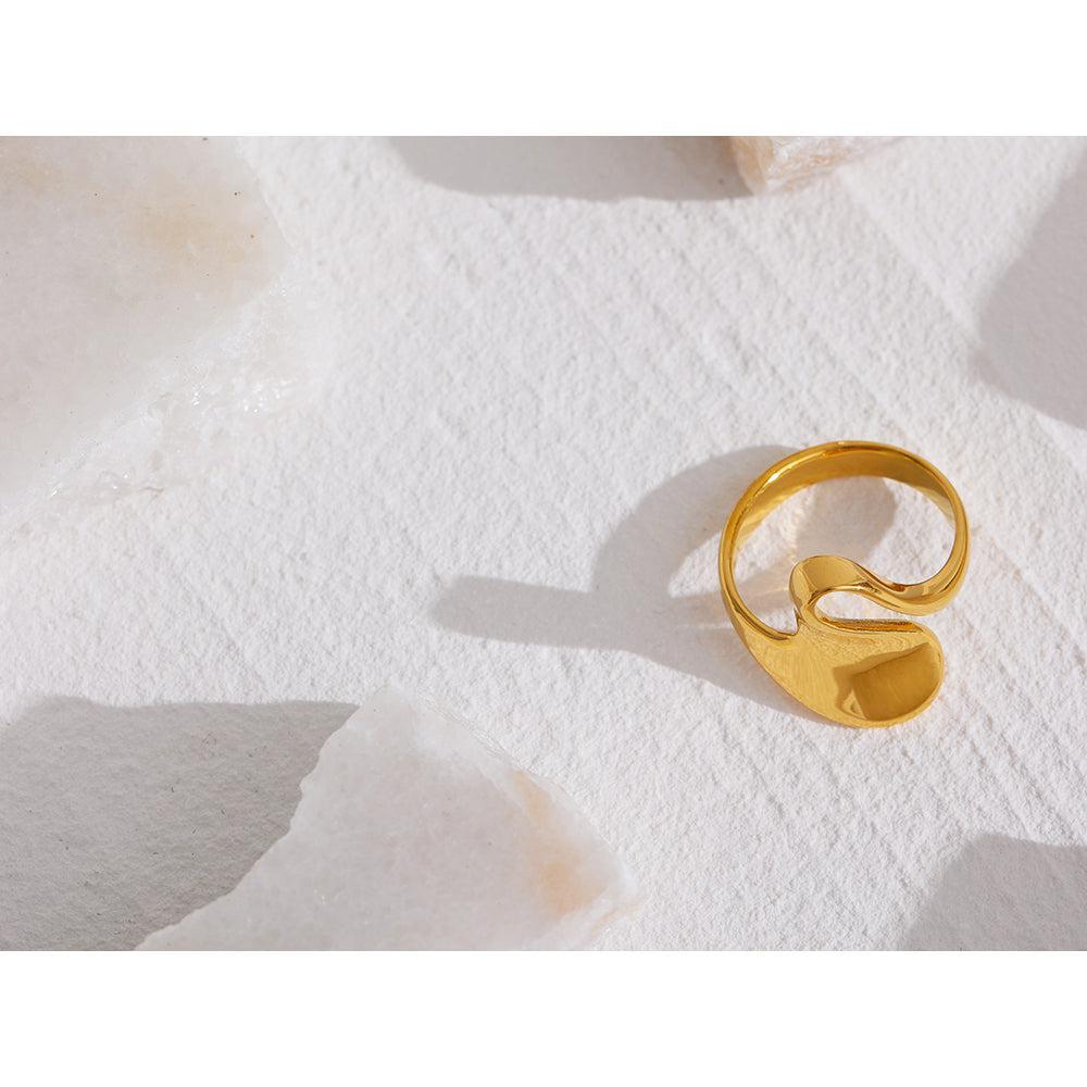 Refined Gold-Plated Minimalist BOHO Abstract Ring - Lucid Fantasy 