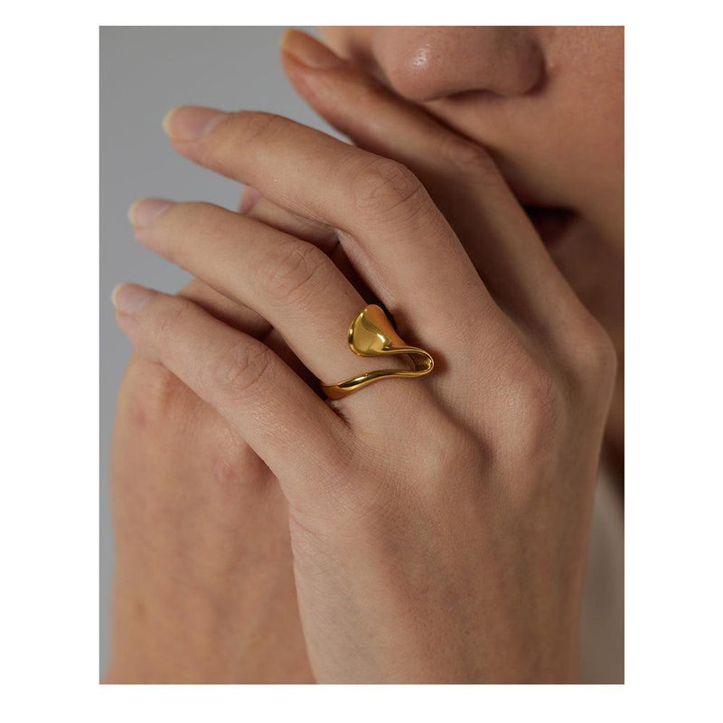 Refined Gold-Plated Minimalist BOHO Abstract Ring - Lucid Fantasy 