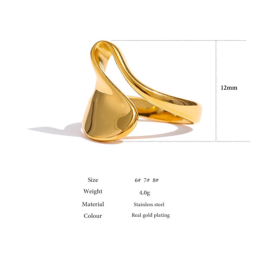 Refined Gold-Plated Minimalist BOHO Abstract Ring - Lucid Fantasy 