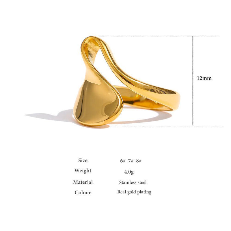 Refined Gold-Plated Minimalist BOHO Abstract Ring - Lucid Fantasy 