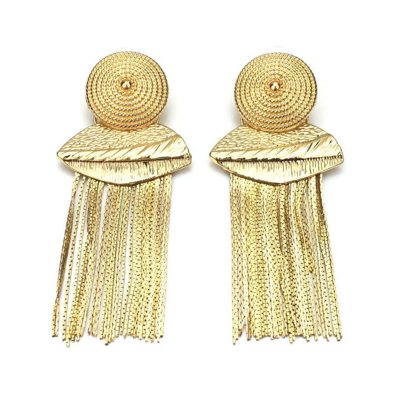 Retro Chain Tassel Statement Earrings - Lucid Fantasy 