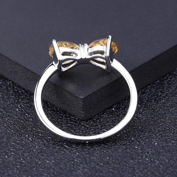 Sterling Silver Citrine Heart Ring