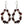 Sterling Silver Garnet & Pearl Hoop Drop Earrings