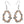 Sterling Silver Howlite & Pearl Hoop Drop Earrings