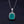 Sterling Silver Luxury Green Agate Halo Necklace