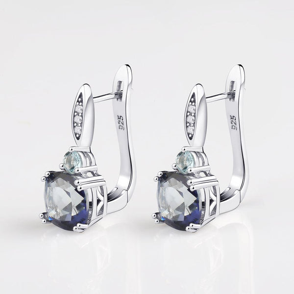 Sterling Silver Luxury Mystic Quartz & Topaz Earrings