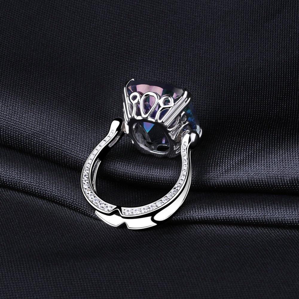 Sterling Silver Mystic Quartz Slide-On Pendant Ring - Lucid Fantasy 