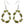 Sterling Silver Peridot & Pearl Hoop Drop Earrings