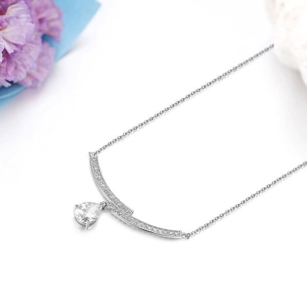Sterling Silver Water Drop Pendant Necklace
